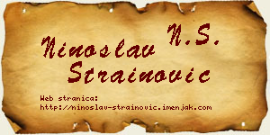 Ninoslav Strainović vizit kartica